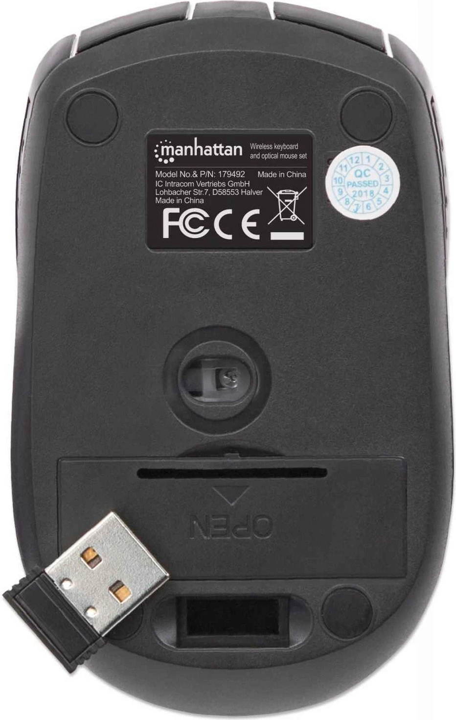 Set tastierë wireless dhe maus MANHATTAN, i zi