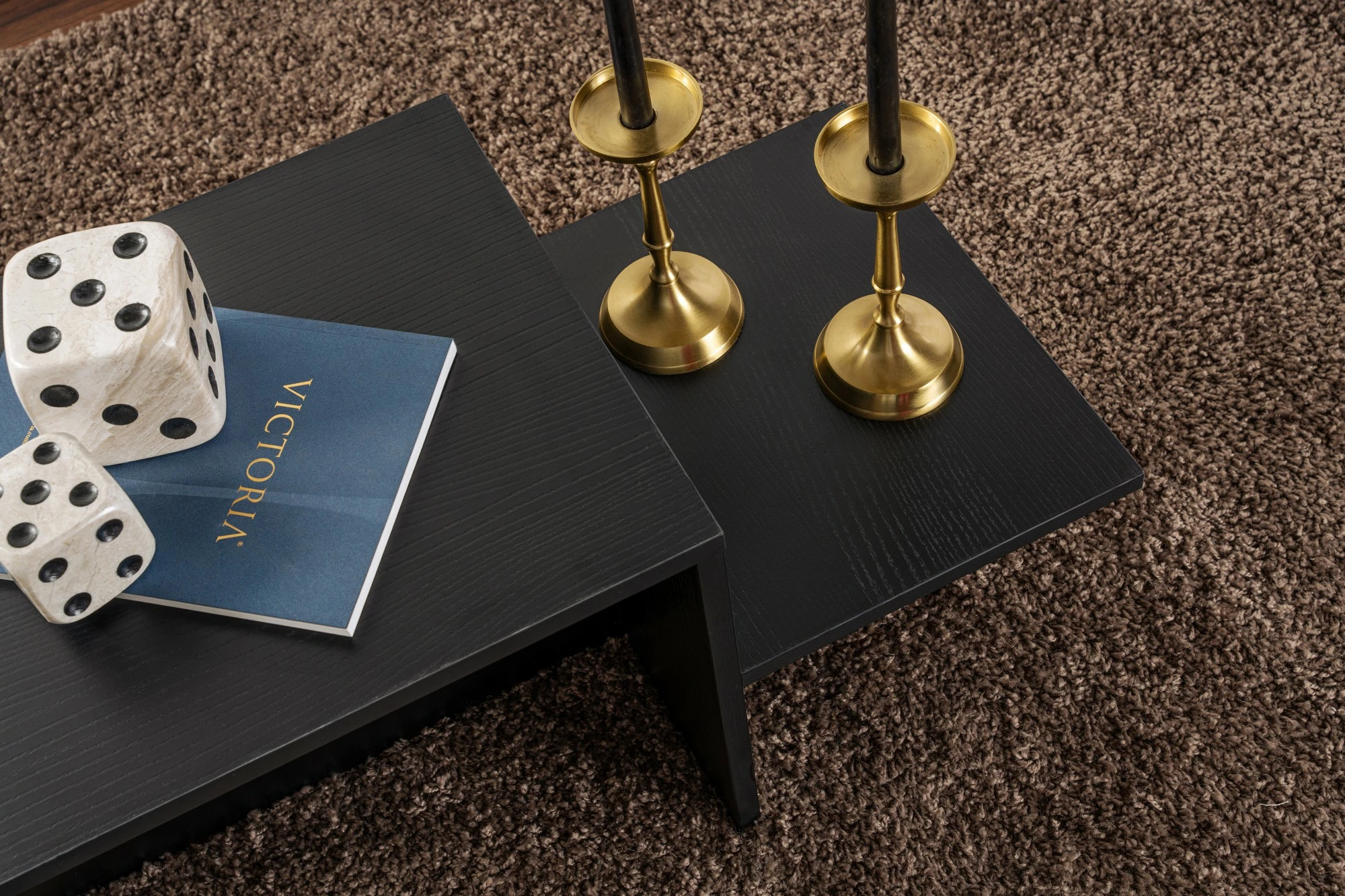 Tavolinë kafeje Nordure, ngjyrë Wood Black, Harmony