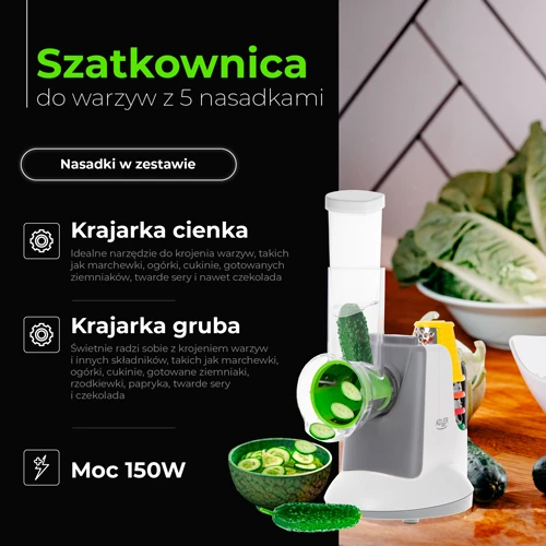 Prerëse perimesh elektrike, Adler AD 4815, 150 W, 5 shtojca