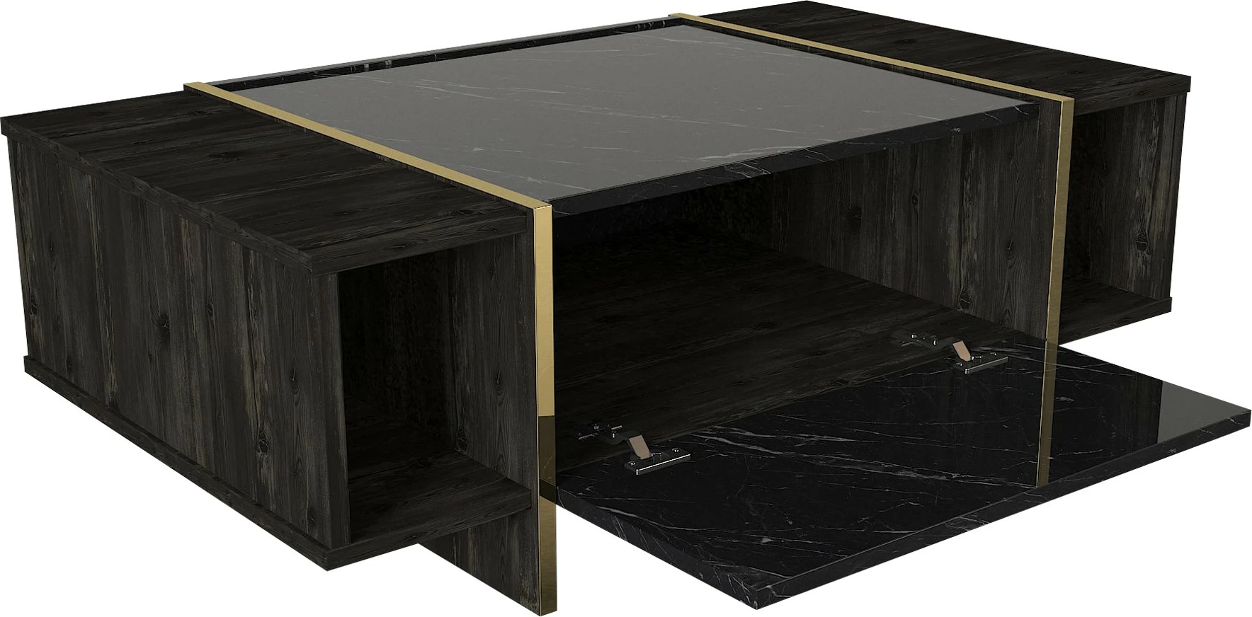 Tavolinë kafeje, ngjyrë e zezë dhe ari, Skye Decor, Veyron