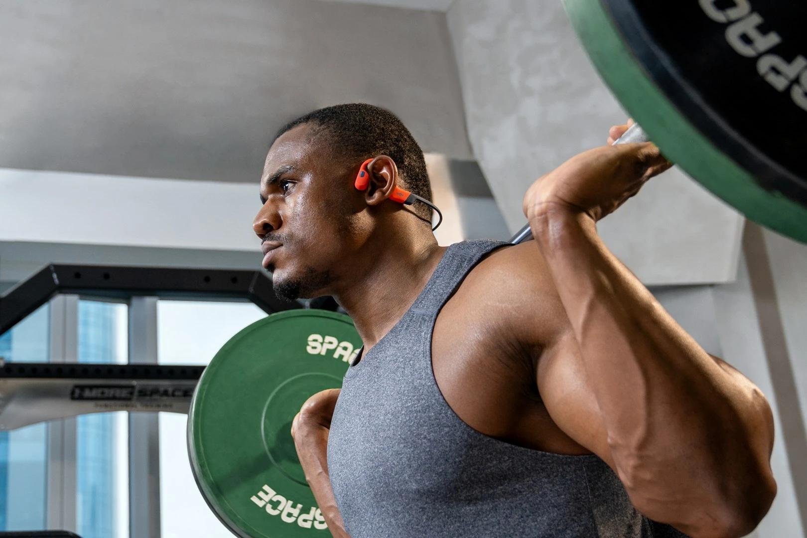 Kufje sportive pa tela SHOKZ OpenSwim Pro, 32 GB, Bluetooth, Gri