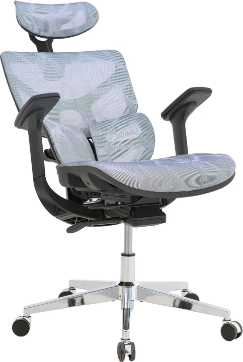 Karrige për zyre Karlo, e kaltër/e zezë