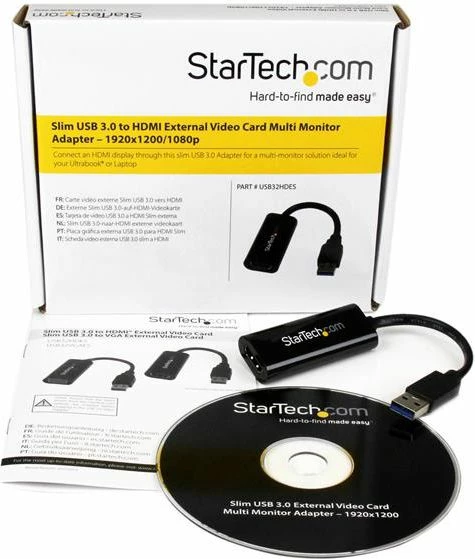 Adapter USB-A në HDMI StarTech USB32HDES USB 3.0, i zi