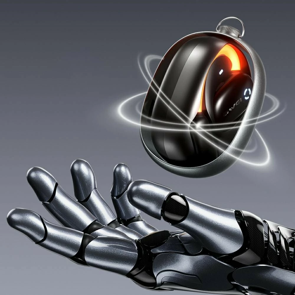 Kufje Bluetooth AWEI TZ13 ANC, BT 5.4, anulim aktiv i zhurmës, grepë veshi, kasë spinner me USB-C, e zezë