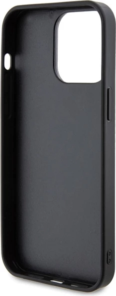 Mbështjellës Guess Rhinestone Metal Logo për iPhone 15 Pro, rozë