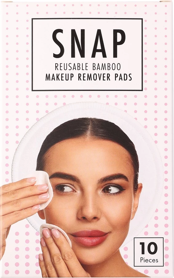 Pade për heqje grimi të ripërdorshme Sister Young SNAP Pads për femra, 10 copë