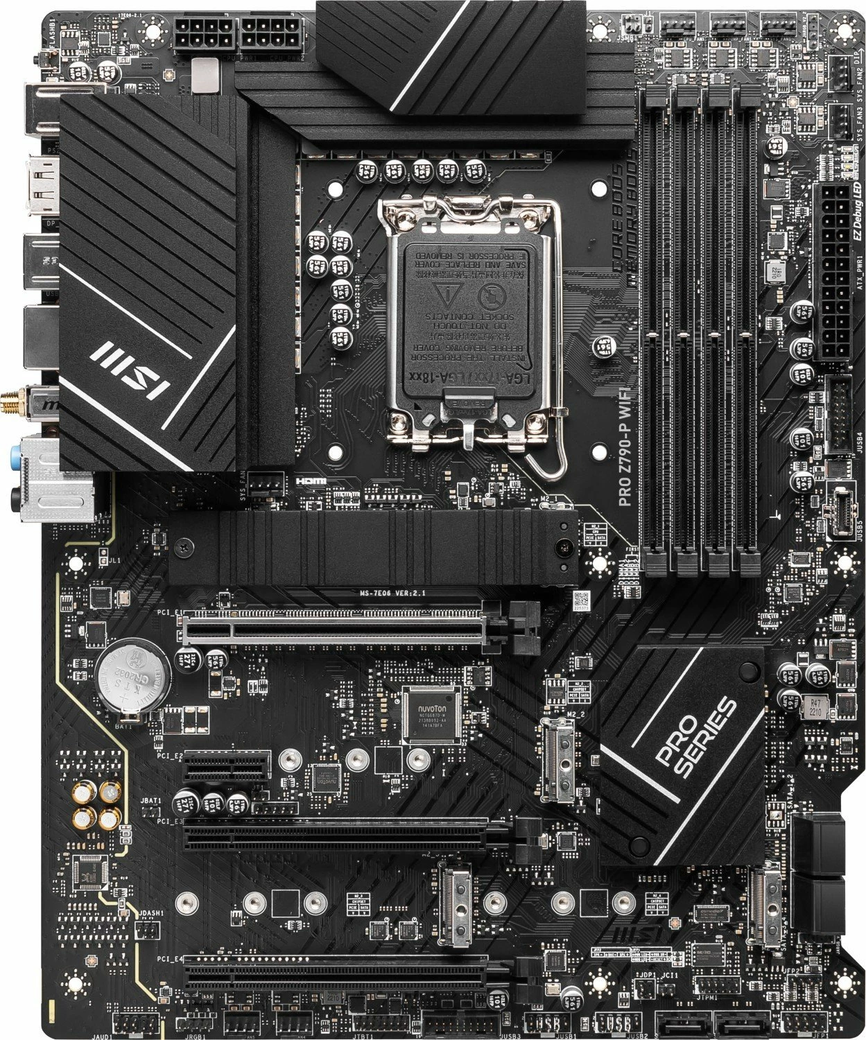 Pllakë amë MSI PRO Z790-P WIFI ATX DDR5, e zezë, me 2 antena WiFi