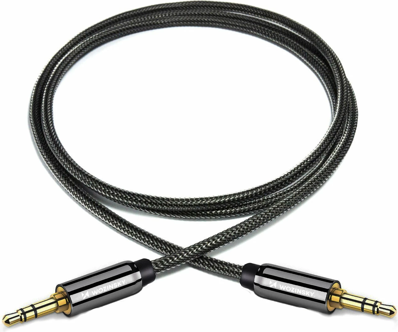 Kabllo audio Wozinsky AUX, 2x mini jack 3.5mm, 2m, e zezë