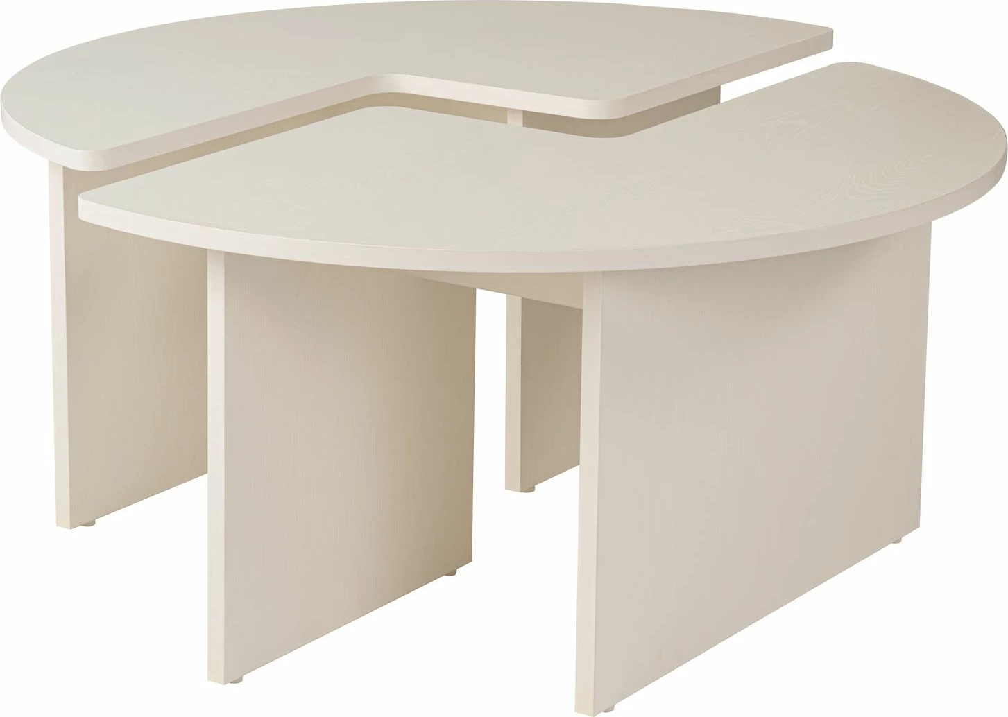 Tavolinë e ulët Nordure, Moira, ngjyrë dru e bardhë