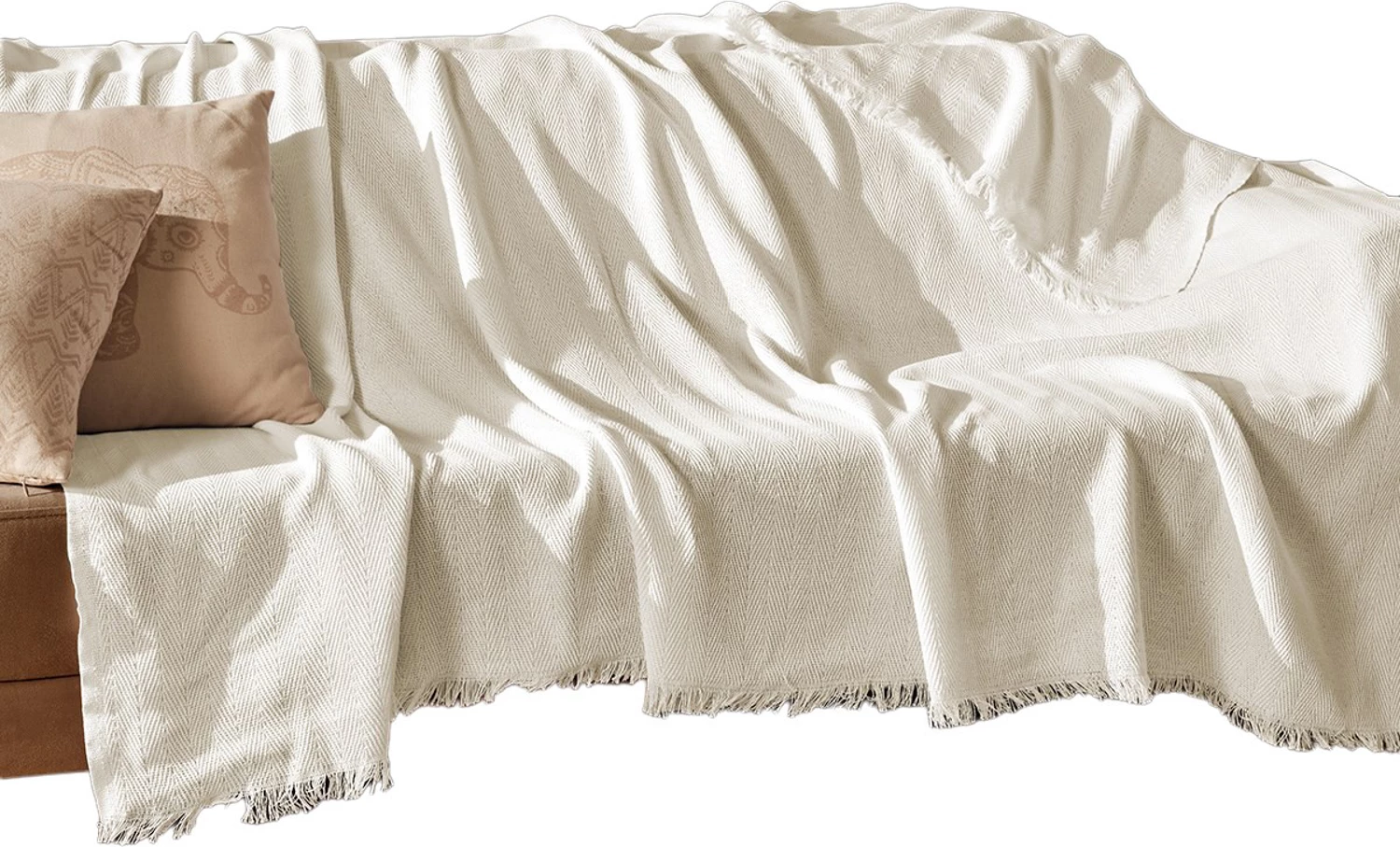 Mbulesë divani L'essentiel, Merlin, ngjyrë ecru