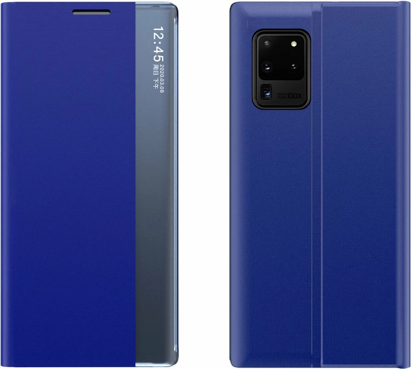 Mbështjellës Hurtel për Samsung Galaxy A02s EU, tip bookcase me kickstand, Blu