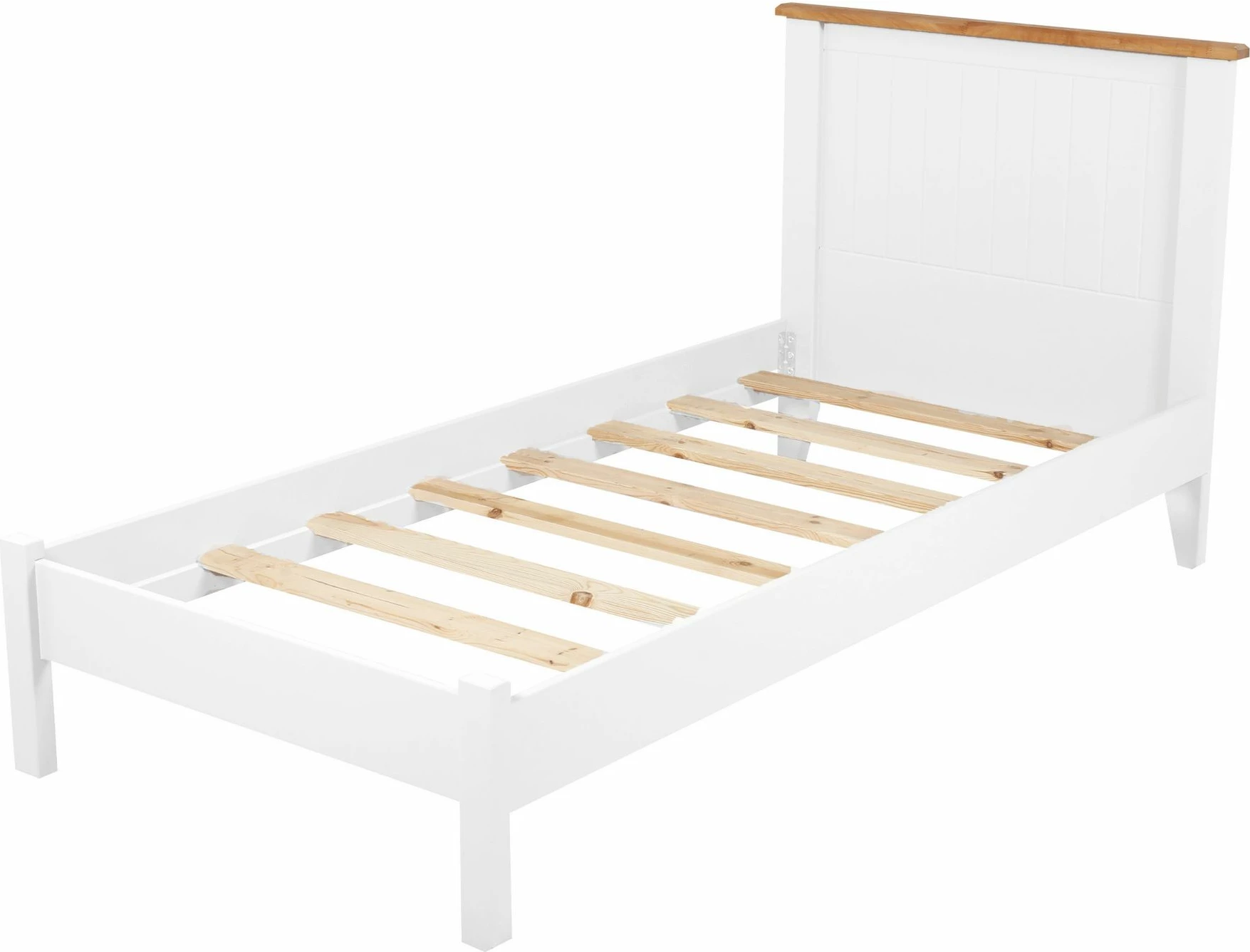 Kornizë krevati teke Blınk Modern Country, e bardhë dhe lis, 90x200cm