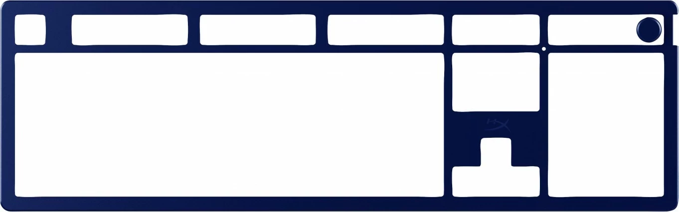 Top plate HyperX Alloy Rise, alumini, navy blue