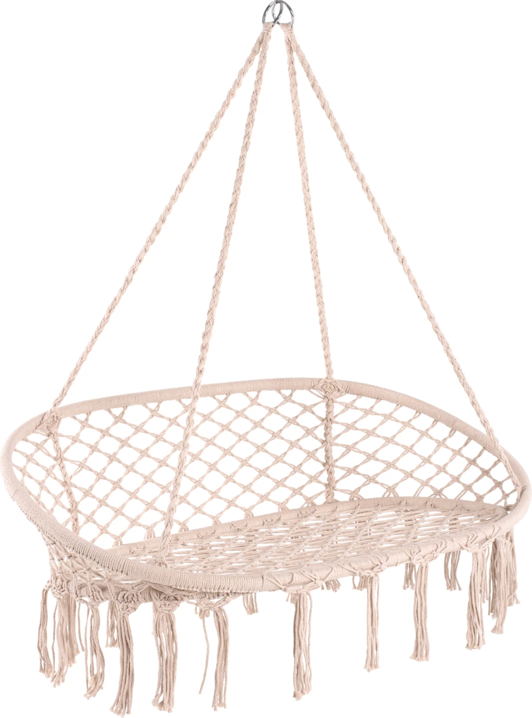 Folé varëse për dy persona, litar makrame, ngjyrë bezhë, FH5769, 130x67x120-140H cm