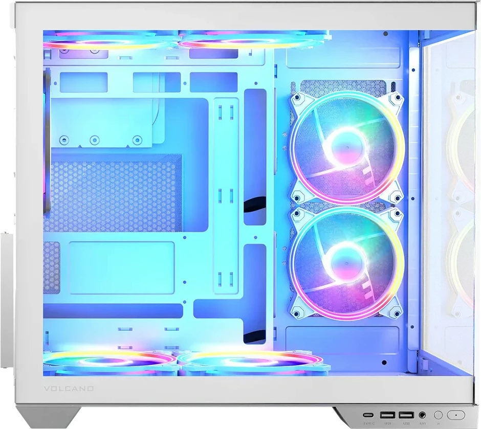 Kasë MODECOM Volcano Panorama APEX ARGB 3F Midi, e bardhë