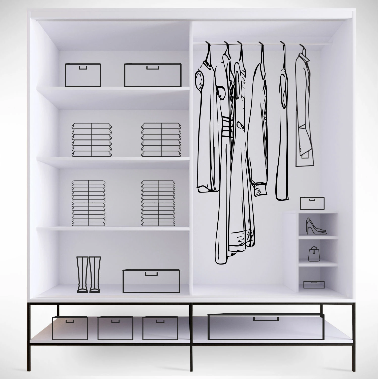 Dollap Skye Decor Martin 190, i bardhë