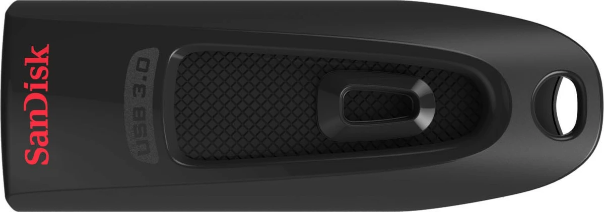 USB SanDisk Ultra, 128 GB, USB Type-A, 3.2 Gen 1, 100 MB/s, Slide, Black
