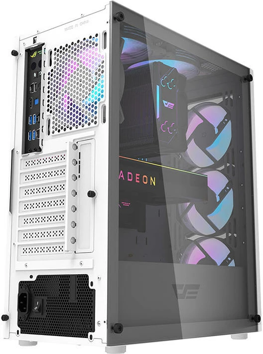 Kasë Darkflash DK352 Plus, Middle Tower, 4 ventilatorë ARGB, bardhë/zezë
