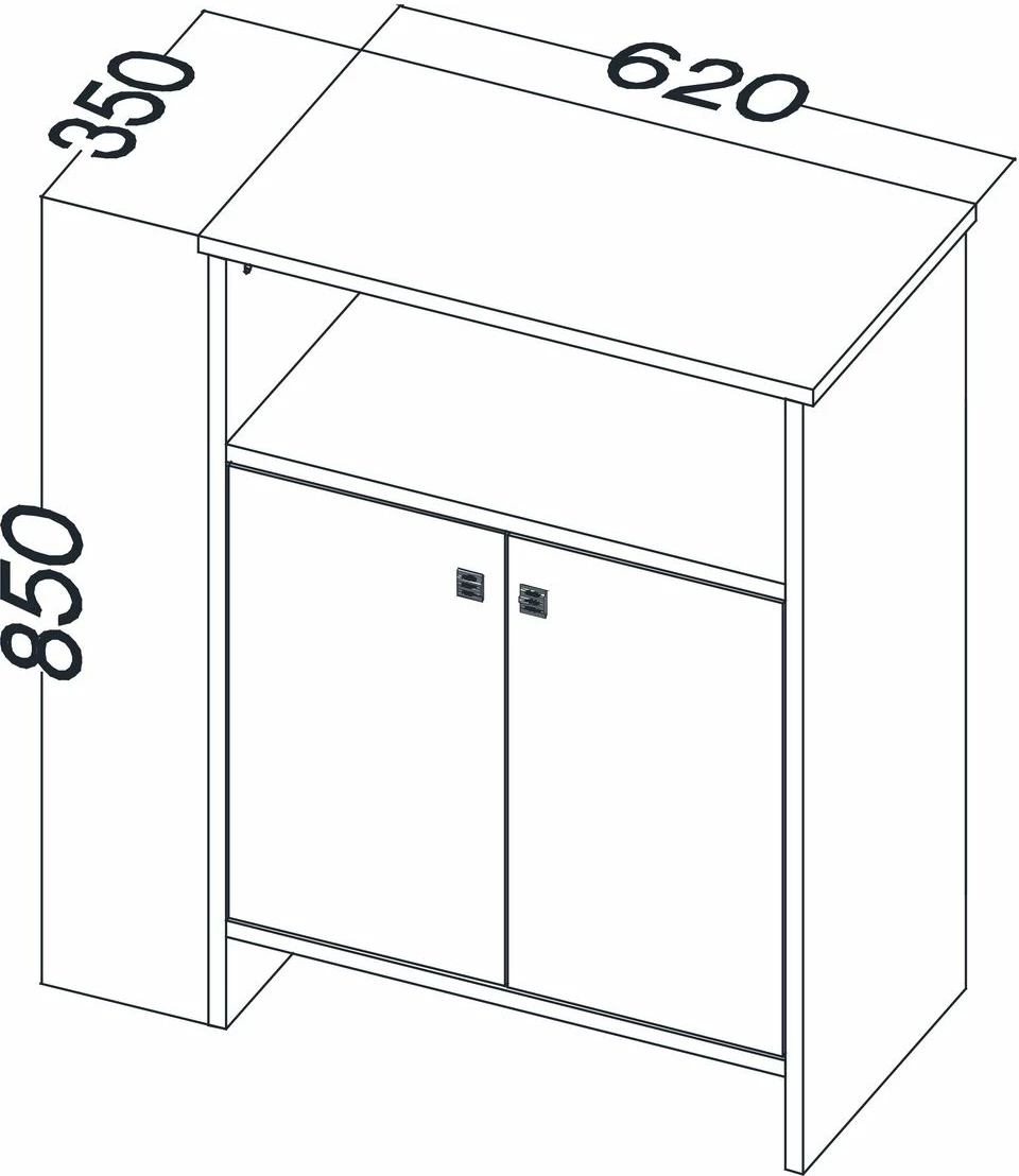 Dollap multifunksional Hanah Home, ngjyrë sonomo-bardhë