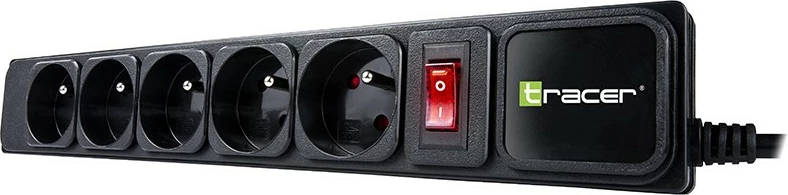 Prizë zgjatuese Tracer PowerGear, 3 m, 5 dalje, e zezë