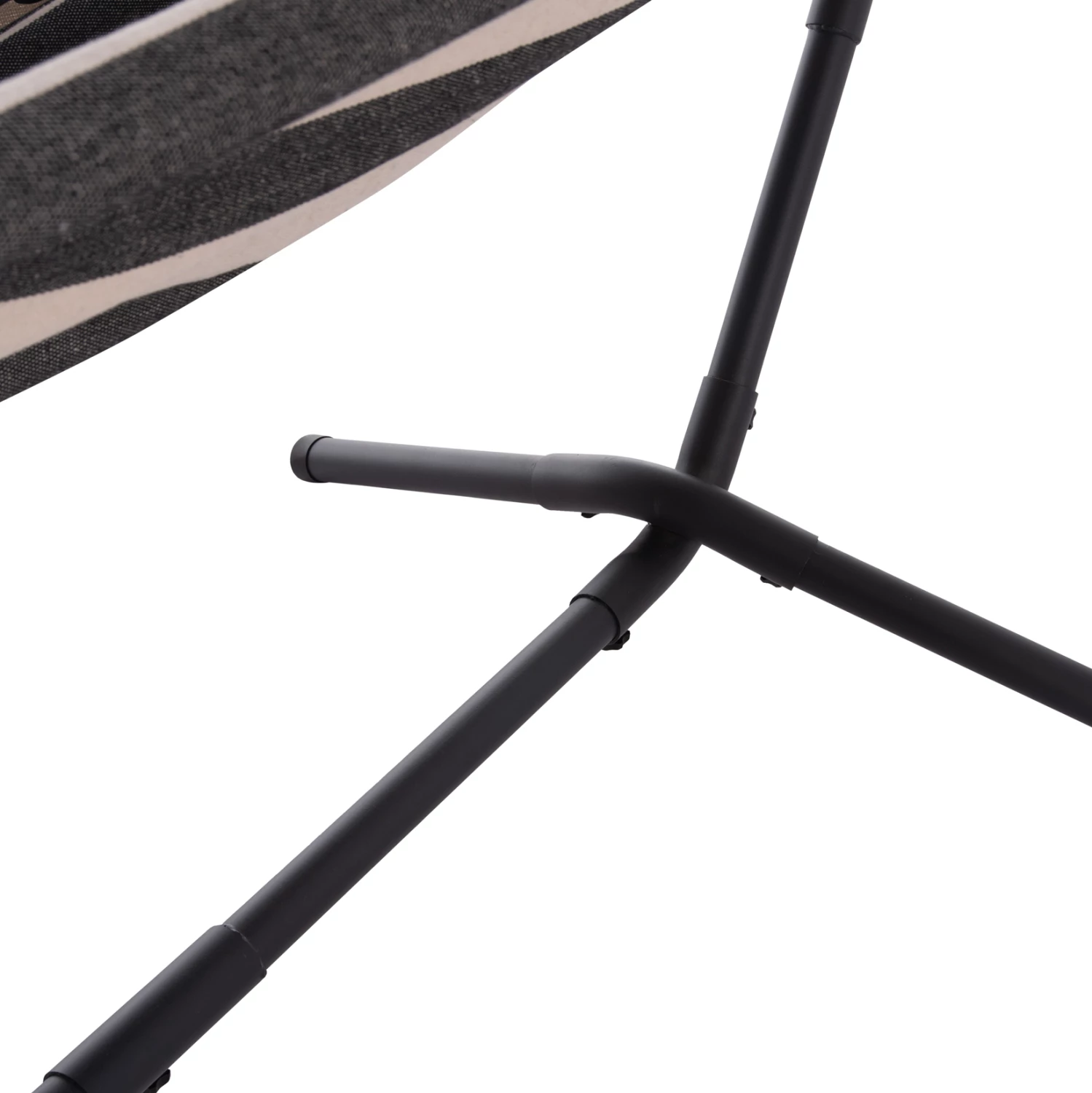 Hamake CRAVE, kornizë metalike antracit, pëlhurë blu me vija të bardha, 265x93x105cm