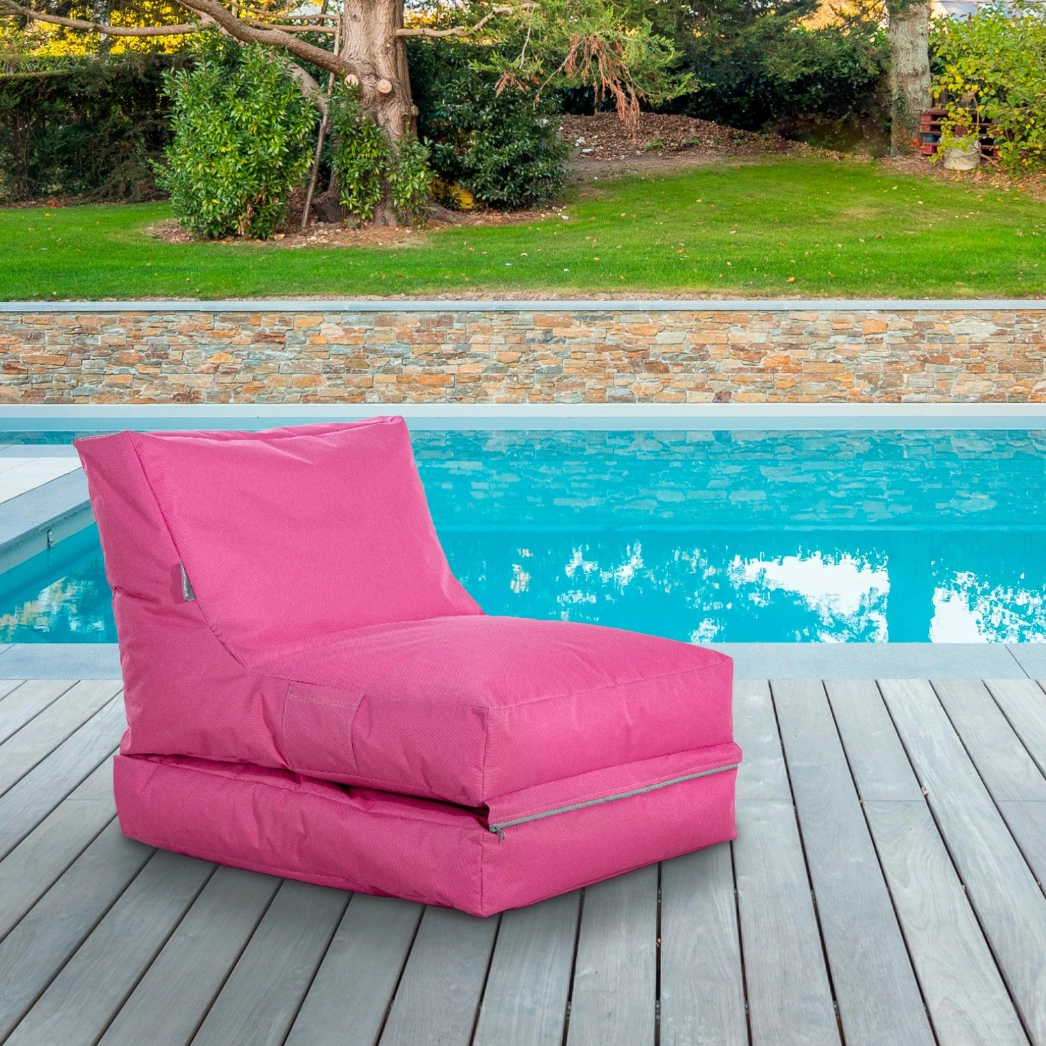 Krevat-karrige për kopsht, një vend, ngjyrë rozë, Atelier del Sofa, Fiesta