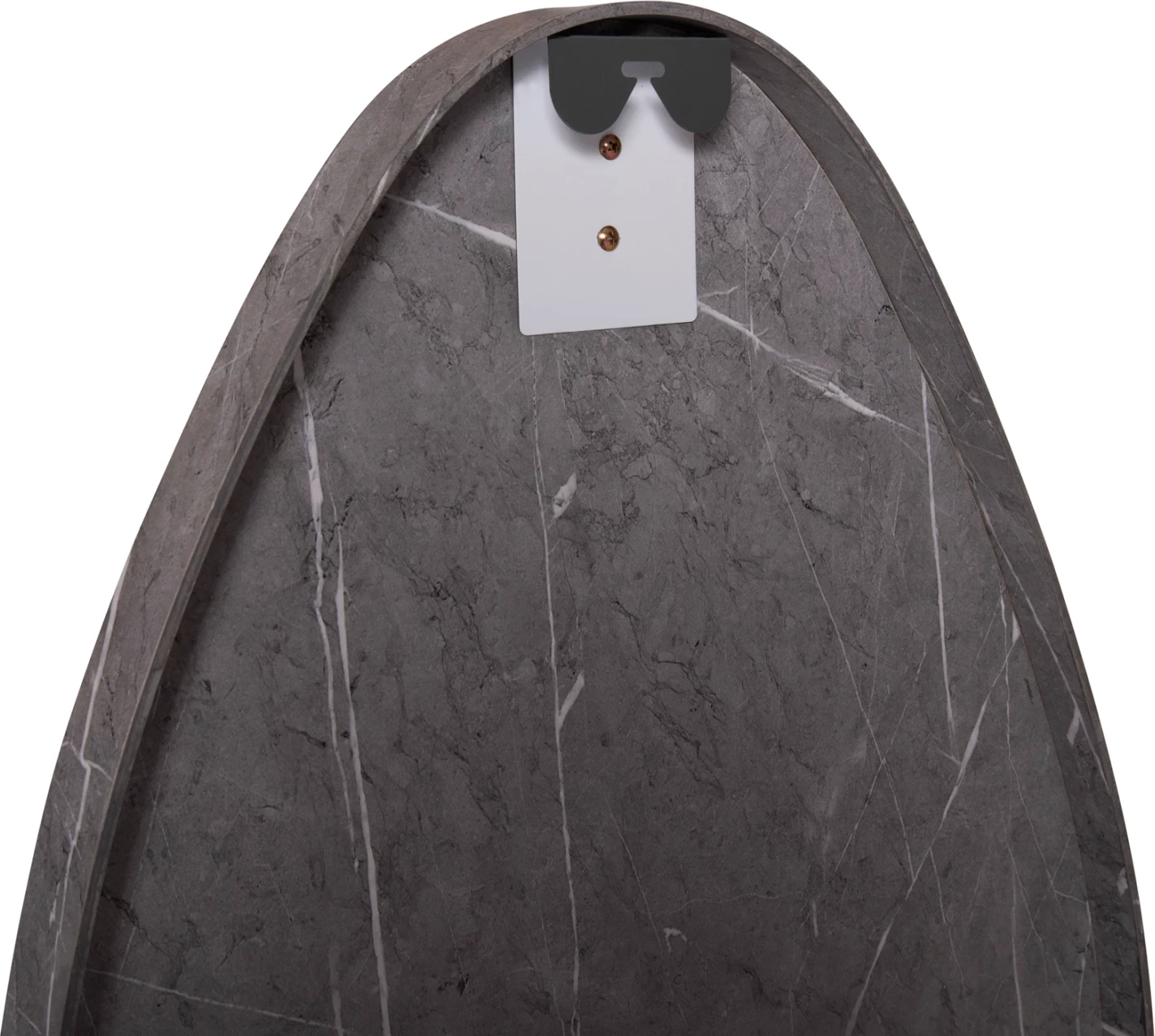 Pasqyrë muri, formë pike, kornizë MDF, ngjyrë mermeri gri, FH4488.02, 50x80 cm.