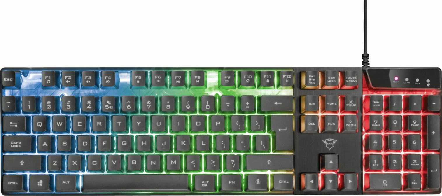 Set tastierë gaming + Maus Trust GXT 838 Azor 23472, me kabllo, RGB, 3000 DPI, e zezë