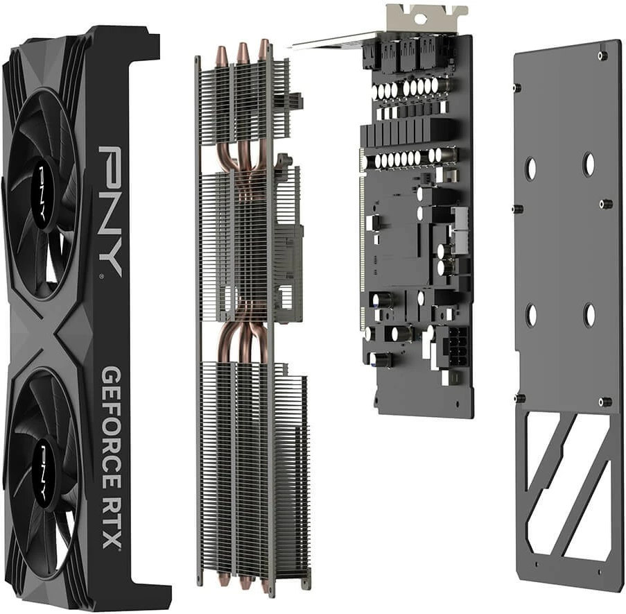 Kartelë grafike PNY RTX4060 Ti VERTO 16GB GDDR6, dy ventilatorë, e zezë