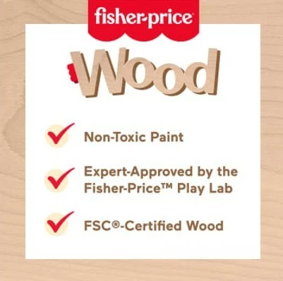 Lodër druri Fisher Price HXT87, pemë balancuese me 9 blloqe, për fëmijë, shumëngjyrëshe