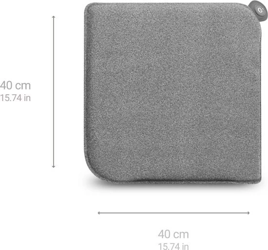 Jastëk elektrik Medisana OL 600 për karrige, 400x400 mm, 3 nivele ngrohje, gri