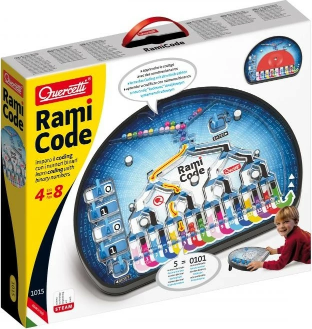 set edukativ kodim binar, Quercetti Rami Code 040-1015, për fëmijë 4–8 vjeç