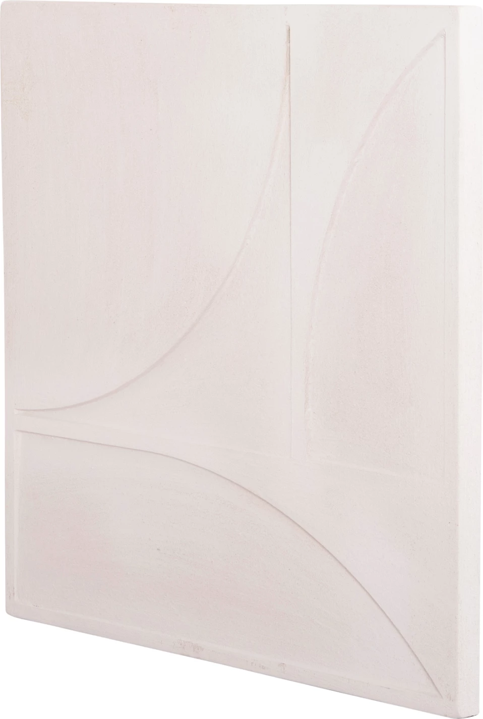 Panel dekorativ për mur, seri katrore Santorini, FH4507, MDF, ngjyrë e bardhë e zbehtë, 80x4x80 cm