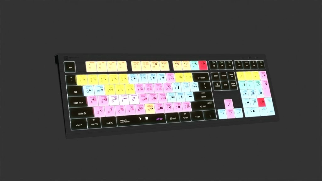 Kasë LogicKeyboard Astra 2 FR për Mac, Pro Tools, shumëngjyrëshe