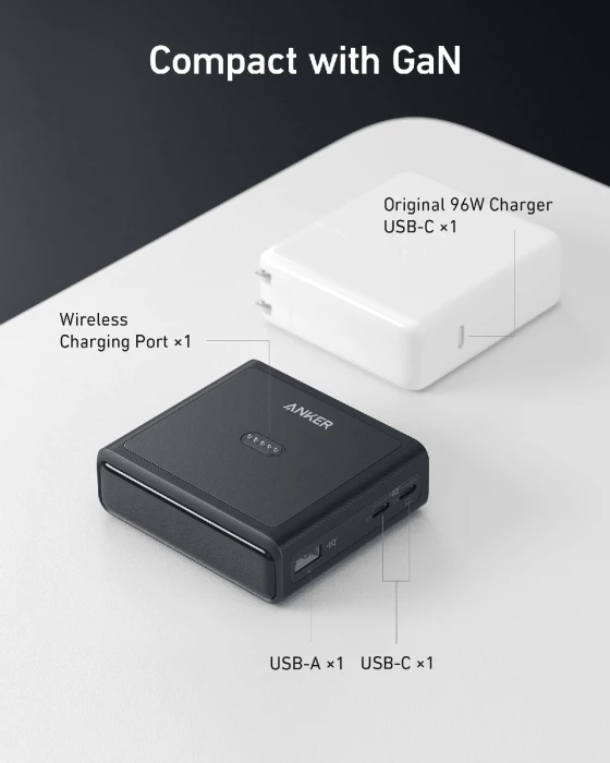 Bazë karikimi Anker Prime A1902311 100W për powerbank, e zezë
