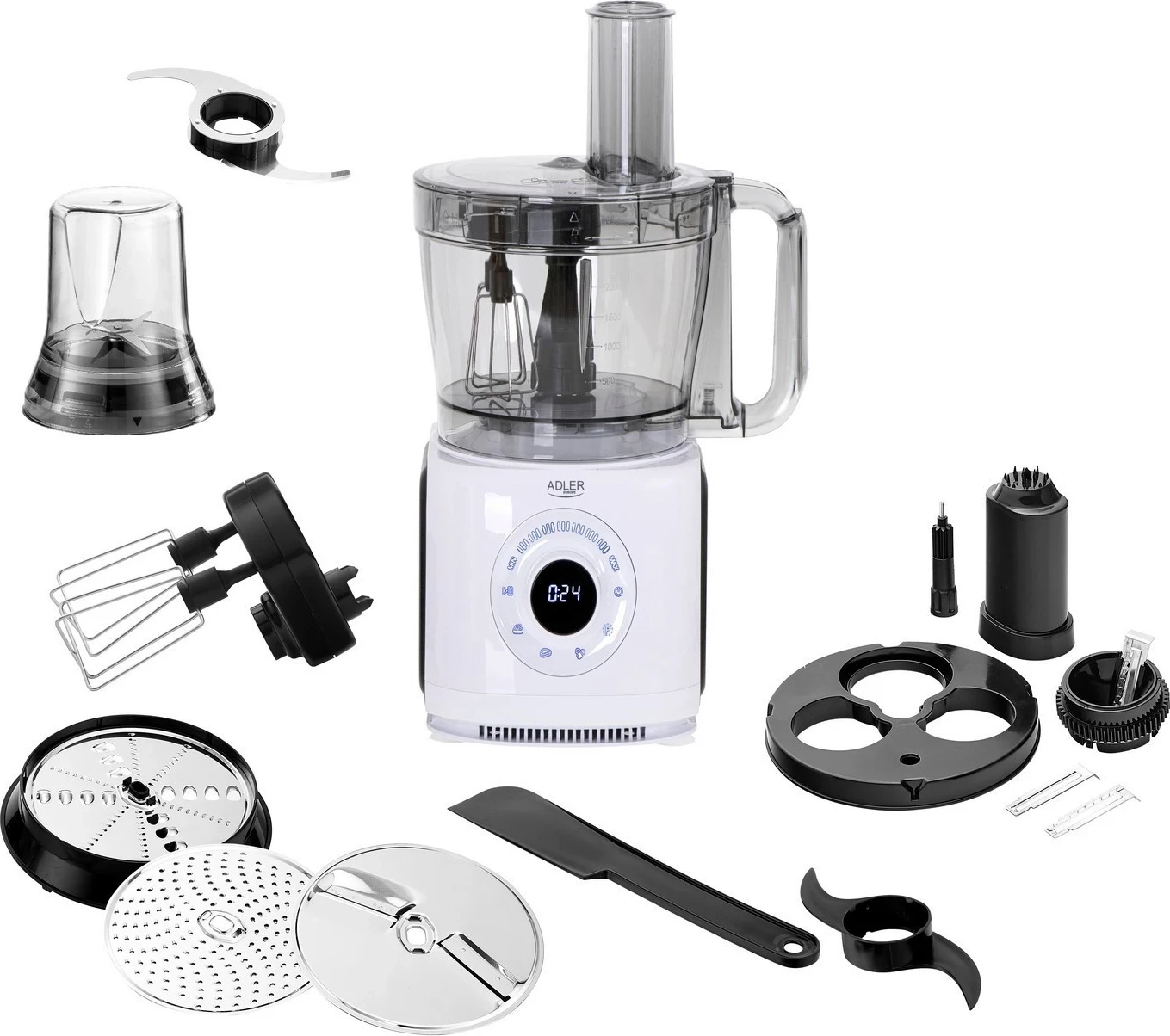 Përpunues ushqimi Adler AD 4224, 1000W, i bardhë