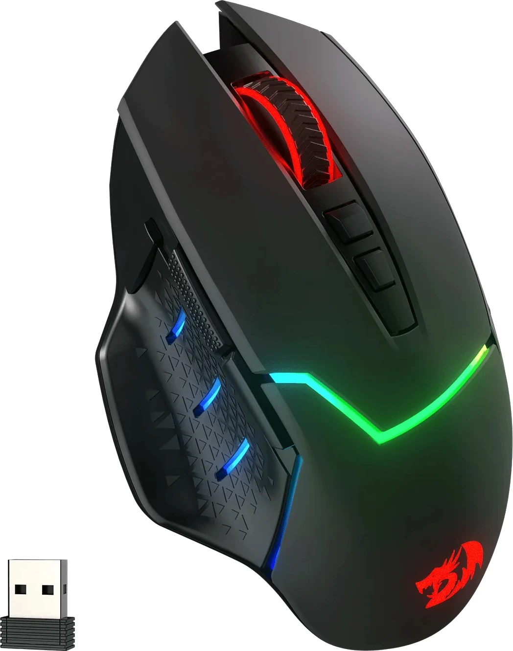 Maus wireless gaming Redragon Mirage M690-PRO 8000 DPI, 8 butona, RGB, i zi