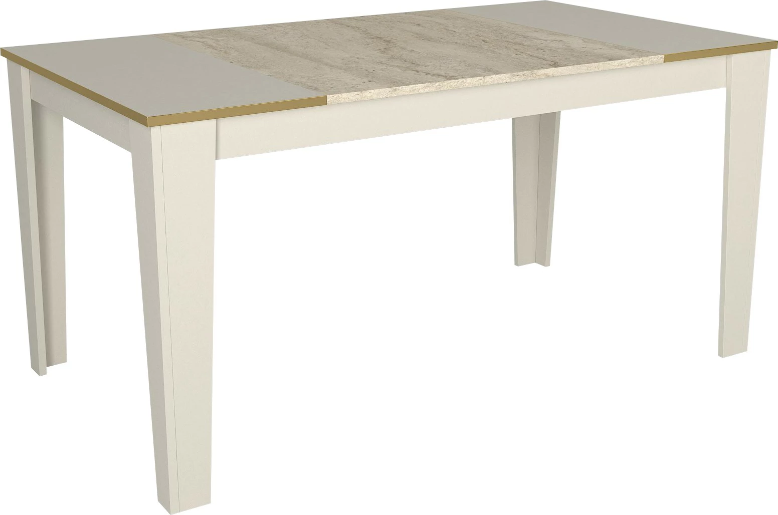 Tavolinë ngrënieje Skye Decor, ngjyrë travertin, sandstone