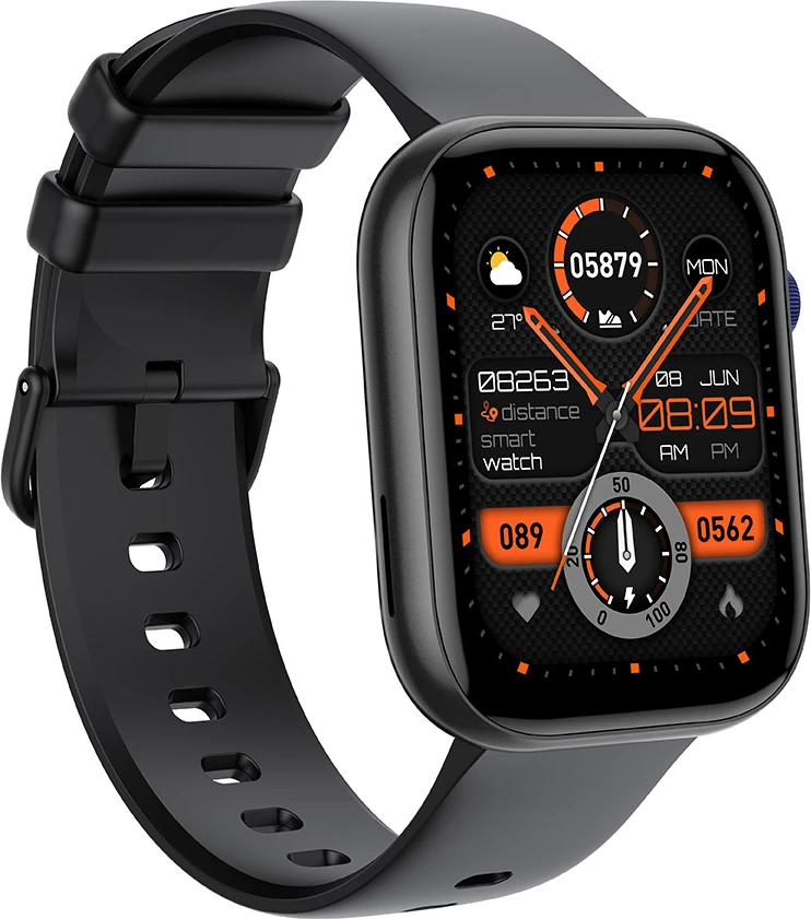 Smartwatch Moye Kronos 3 Pro 2.01\" TFT IP68 Bluetooth 5.3, e zezë, me 3 rripa