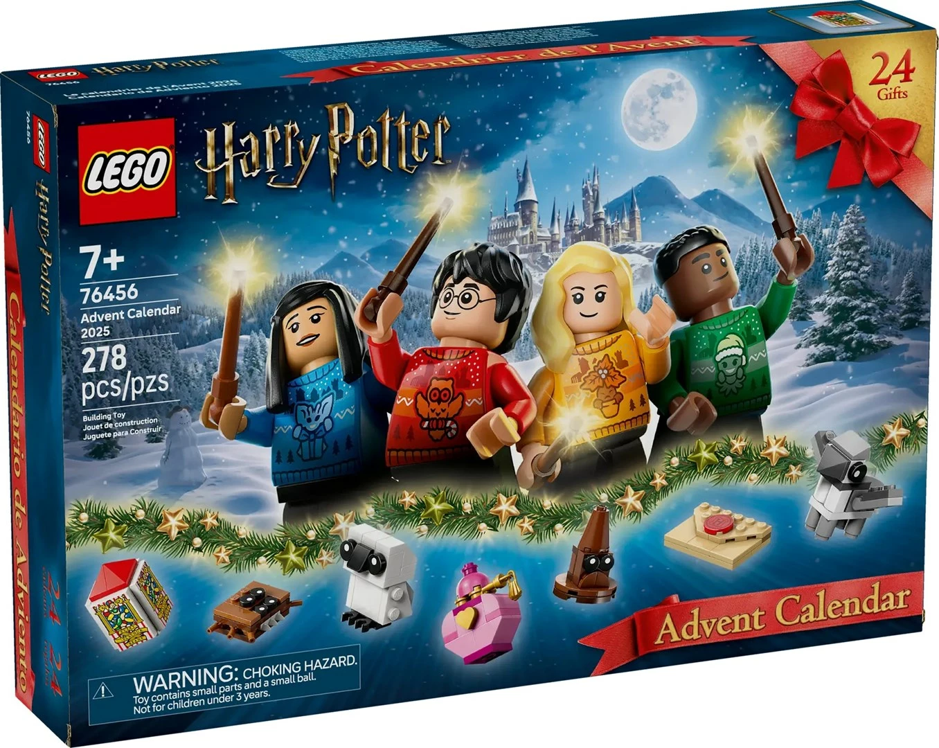 Kalendar advent LEGO Harry Potter 76456, 278 pjesë, 8 minifigura