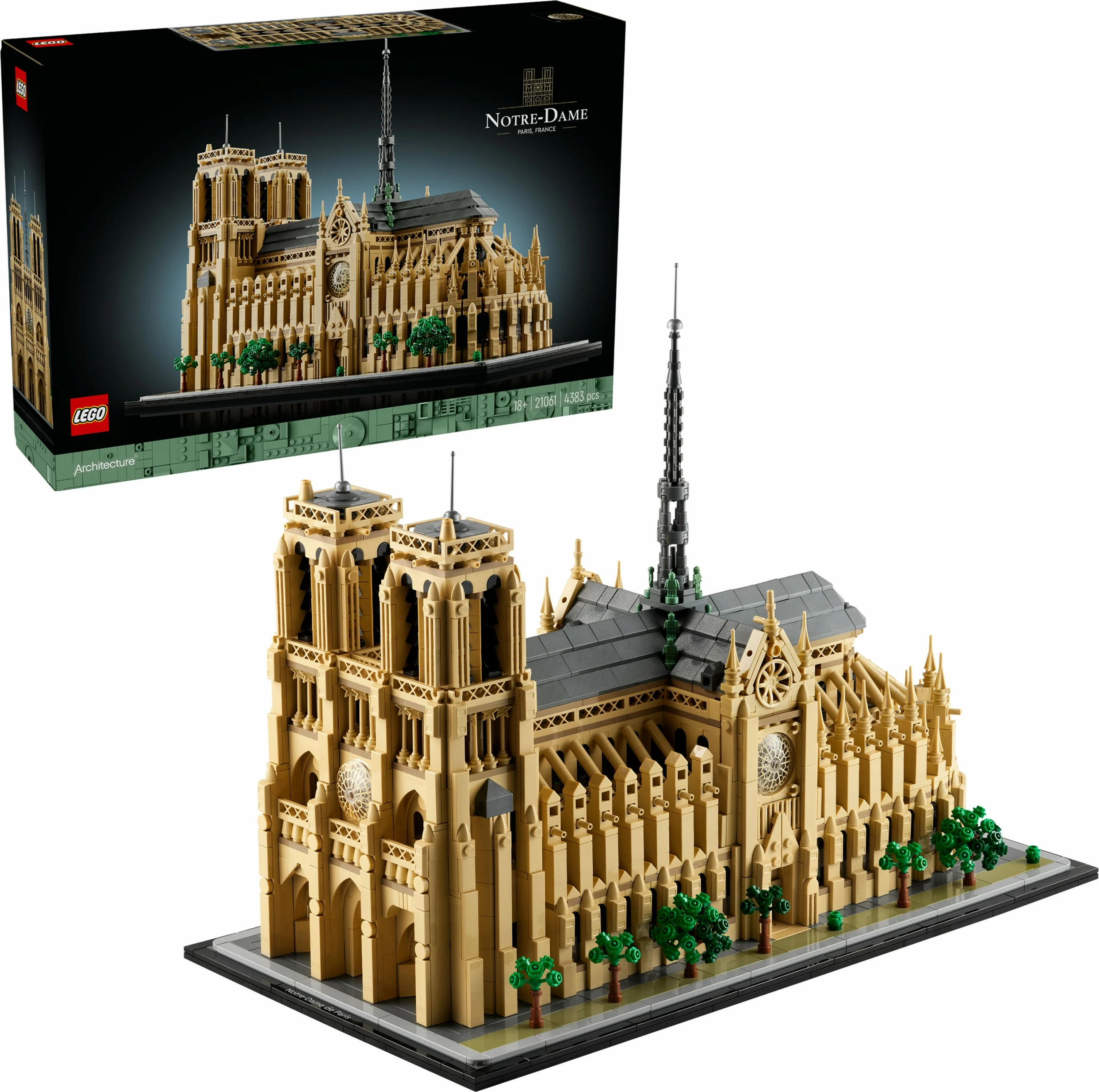 Set ndërtimi LEGO Architecture Notre-Dame de Paris, 4383 pjesë, plastikë, shumëngjyrësh