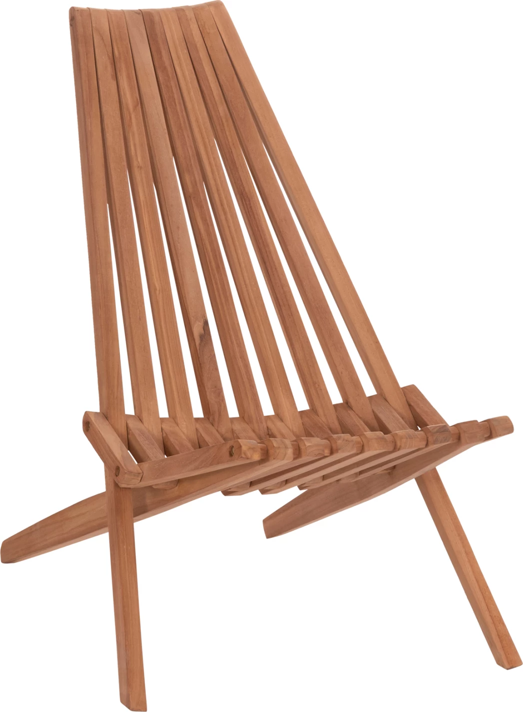 Karrige lounge e palosshme SHIGAO, dru tik, ngjyrë natyrale, 61x88.5x89cm