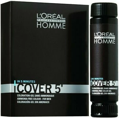 Ngjyrë për flokë për meshkuj L'Oréal Professionnel Homme Cover 5’ Nr. 4 Brown, 3 x 50 ml