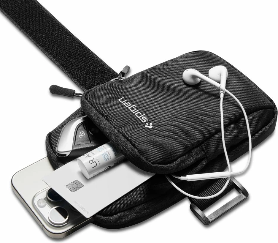 Mbështjellës krahu Spigen Dynamic Shield A702 për celular, i zi