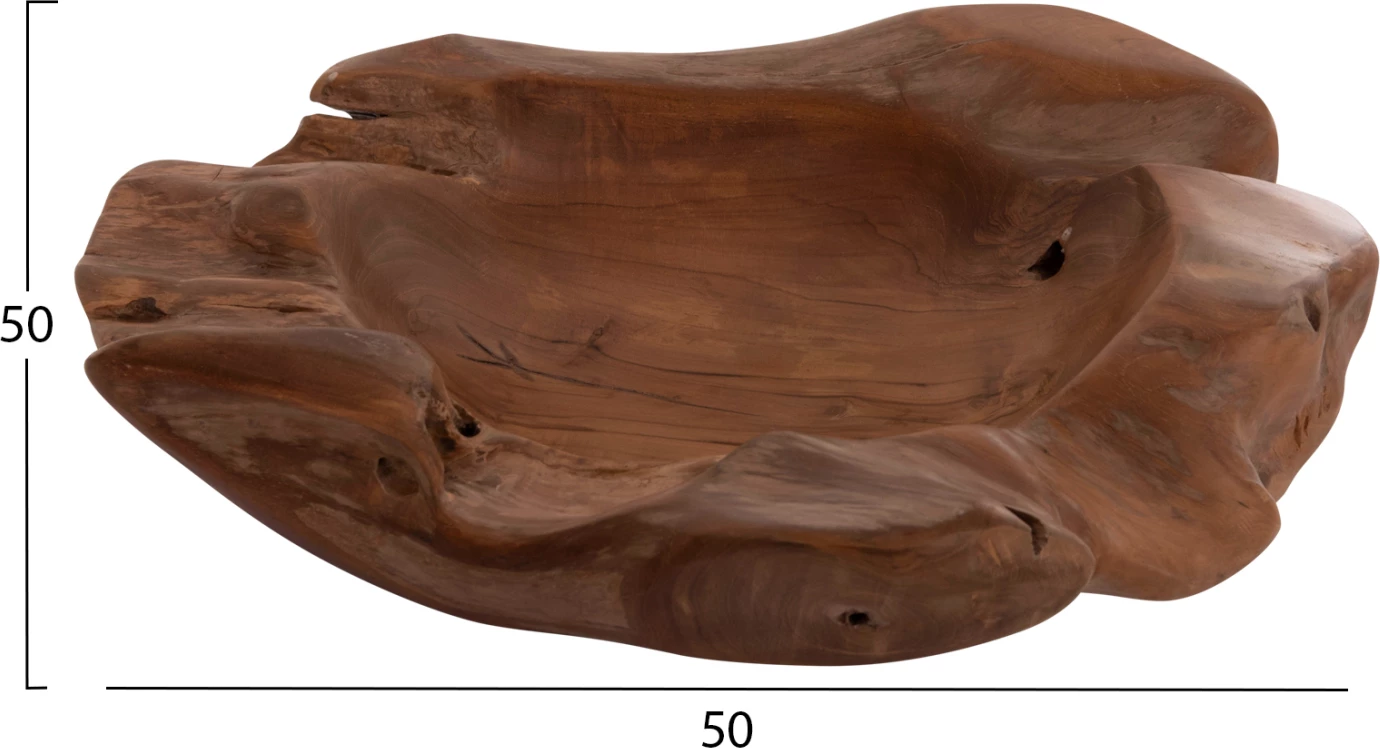 Enë dekorative NOKI, dru tik natyral, 50x46x10cm
