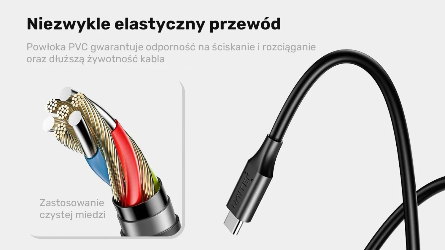 Kablli i energjisë për laptop HP Unitek, 65W USB-C - DC4,5mm, ngjyrë e zezë