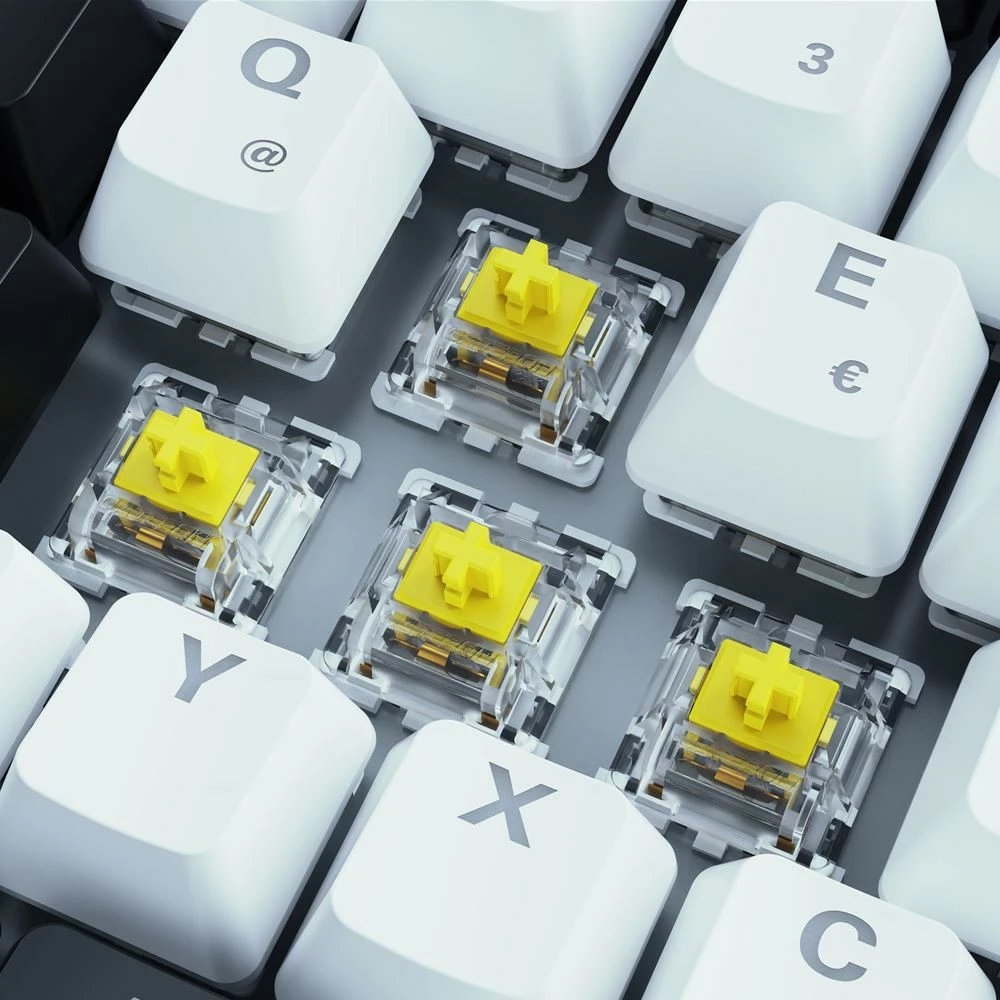 Tastierë mekanike SHARKOON SKILLER SGK50 S3, Gateron Yellow, PT Layout, RGB, e bardhë
