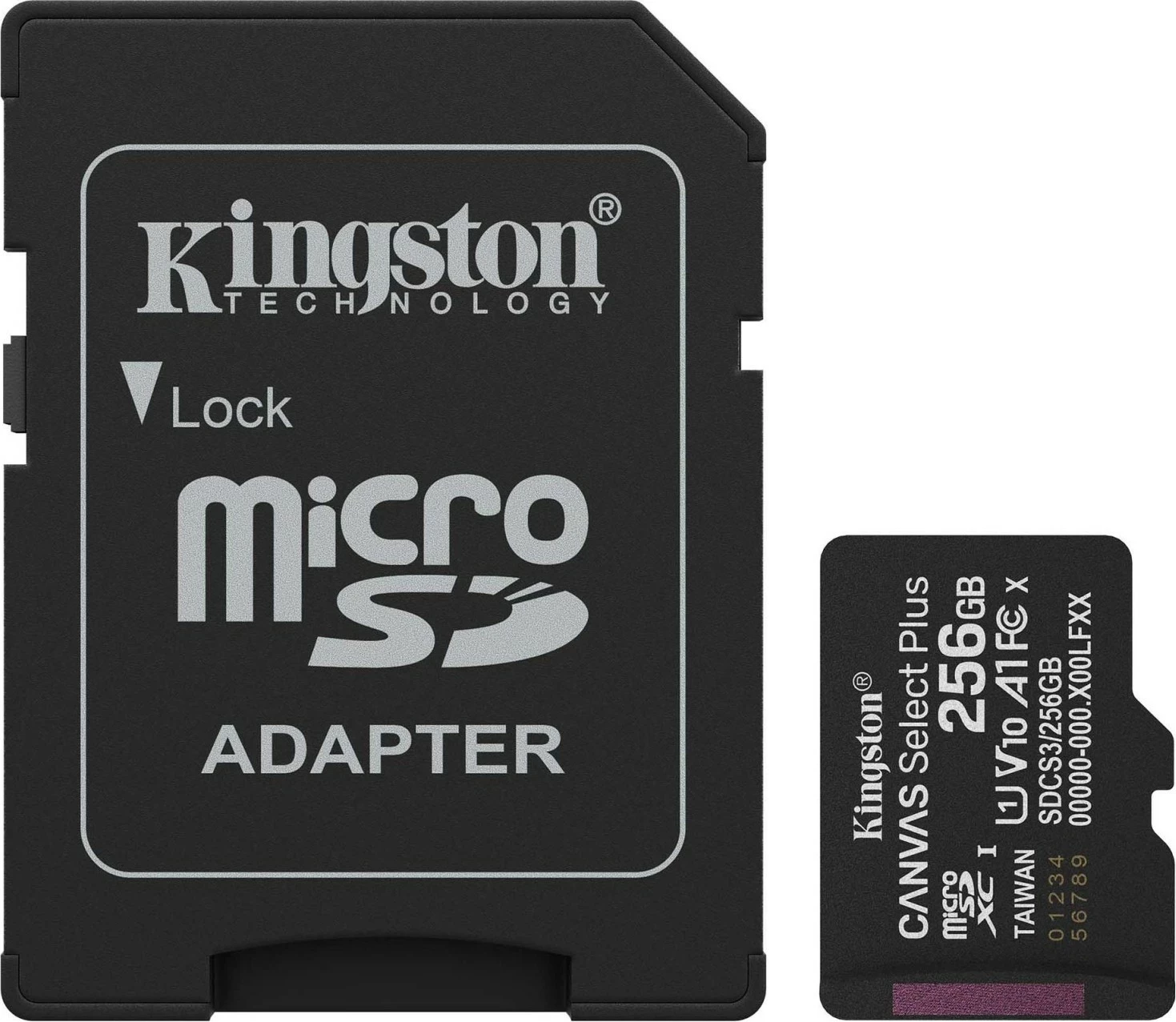 Kartelë memorje Kingston Canvas Select Plus microSD Gen3 256GB, UHS-I, Class 10, me adapter
