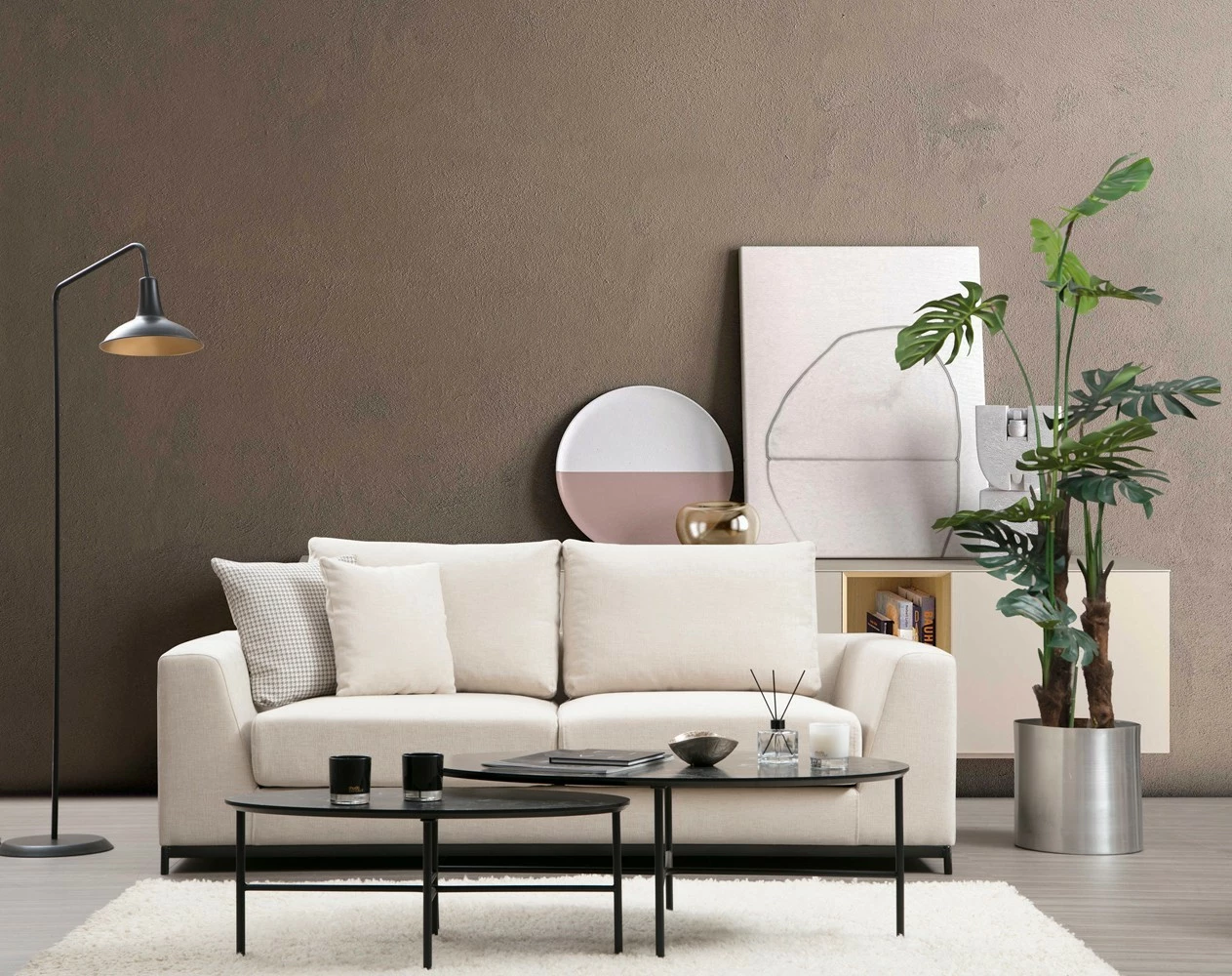 Divan dykësh, ngjyrë bezhë, Atelier del Sofa, Line 2 Seater