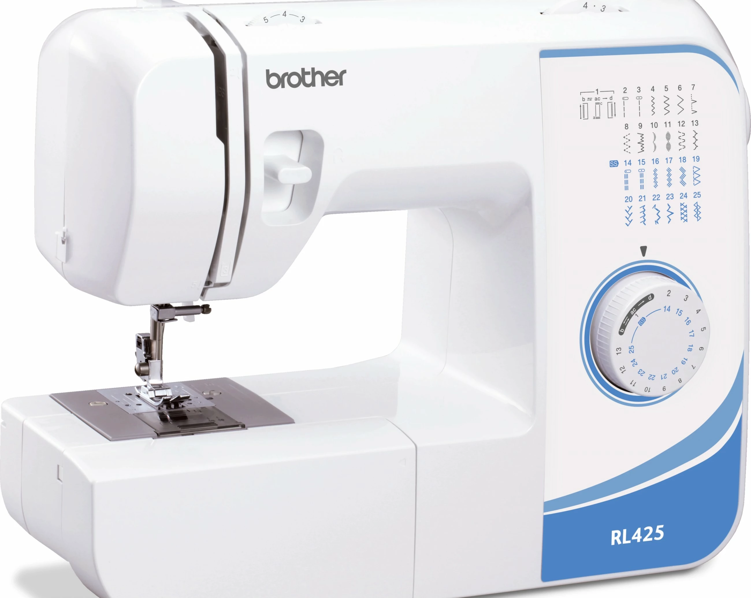 Makine qepëse Brother RL425 mekanike, e bardhë/blu